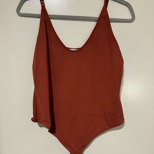 Free People Terracotta Bodysuit